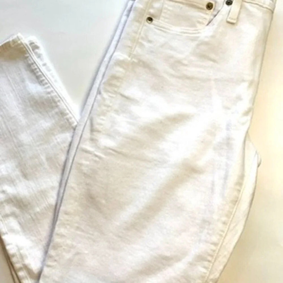 J Crew Wm's 9” High-Rise Toothpick Jeans White Sz 29 # 0484 - Picture 7 of 9